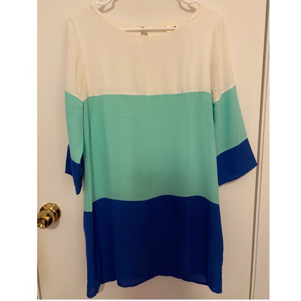 Colorblock shift dress